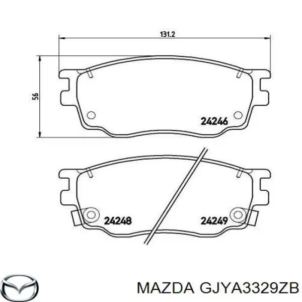 GJYA3329ZB Mazda колодки гальмівні передні, дискові