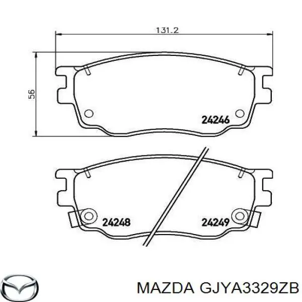 Гальмівні колодки Mazda GJYA3329ZB ціна, від 15.65 USD