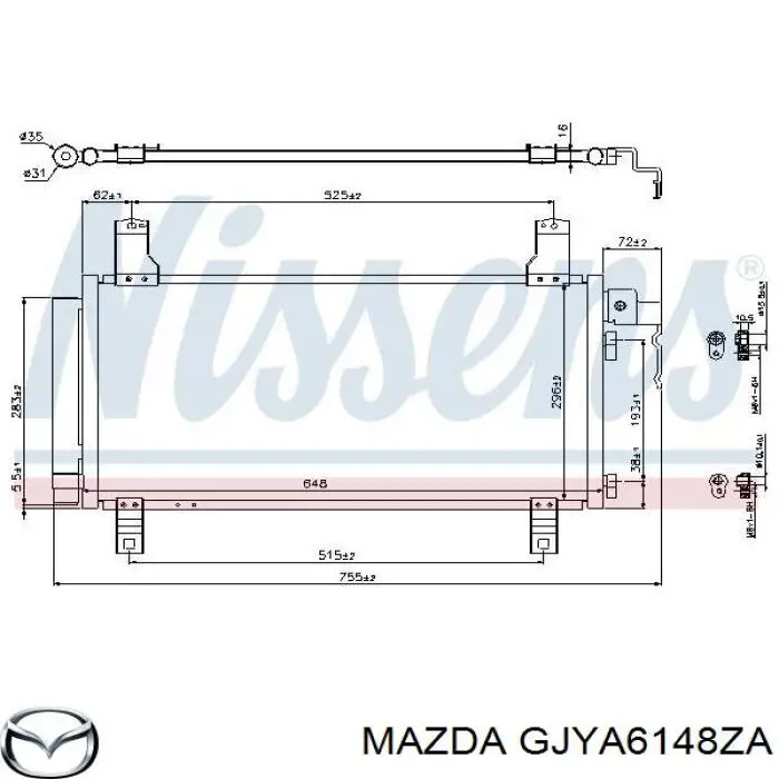 GJYA6148ZA Mazda Конденсатор