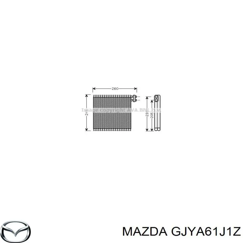 Випаровувач кондиціонера Mazda GJYA61J1Z ціна, від 10.42 USD