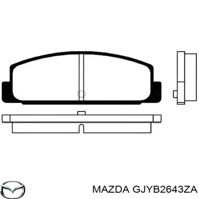 Купити GJYB2643ZA Mazda Задні колодки