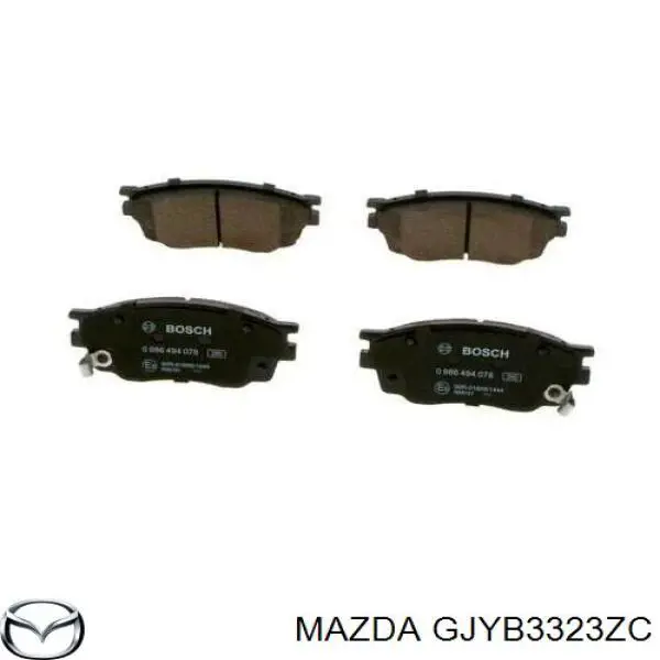 Колодки гальмівні передні, дискові GJYB3323ZC Mazda