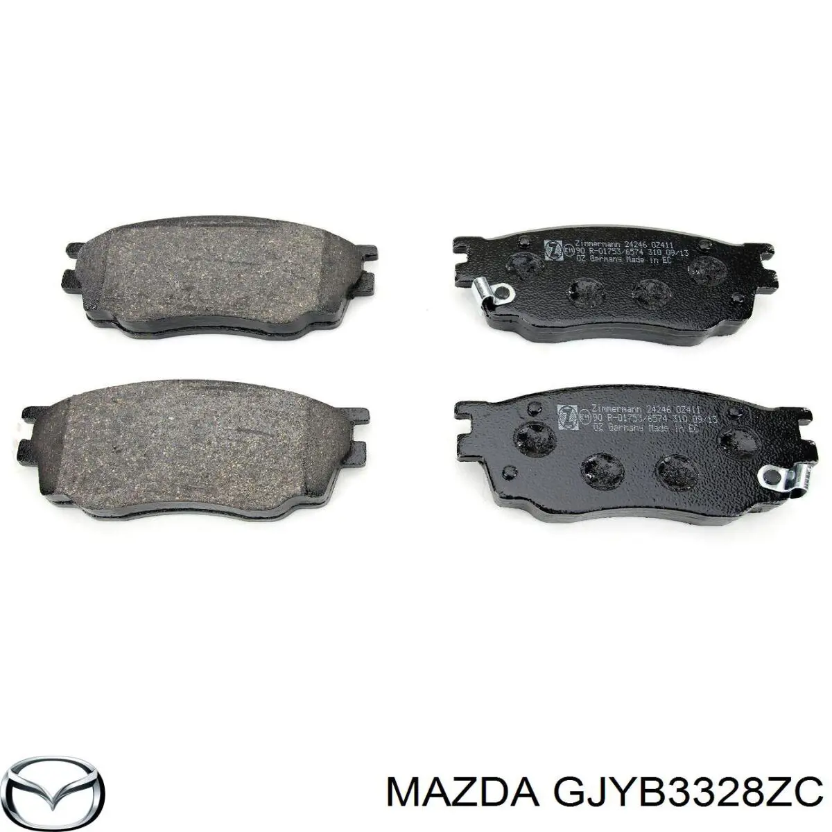 Колодки гальмівні передні, дискові GJYB3328ZC Mazda