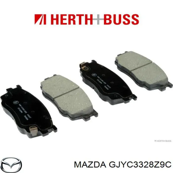 Передні тормозні колодки GJYC3328Z9C Mazda