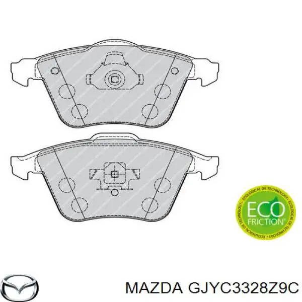 Купити GJYC3328Z9C Mazda Колодки гальмівні передні, дискові