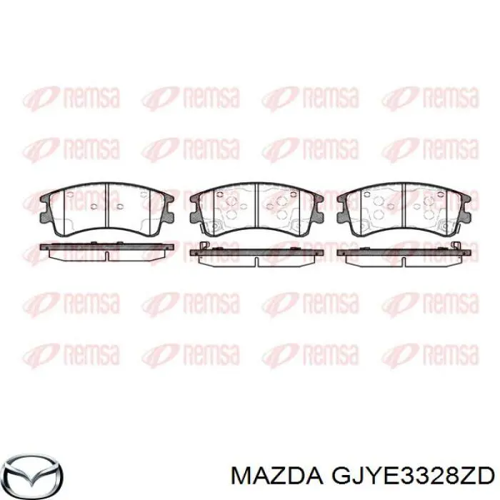 GJYE3328ZD Mazda колодки гальмівні передні, дискові