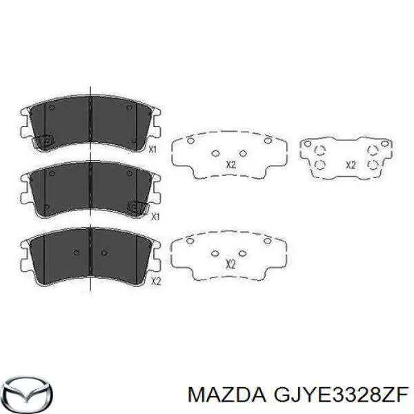 Гальмівні колодки Mazda GJYE3328ZF ціна, від 24.84 USD