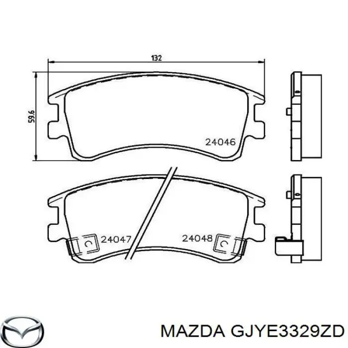 Купити GJYE3329ZD Mazda Колодки гальмівні передні, дискові
