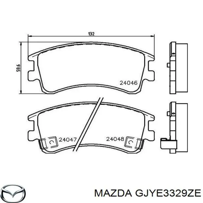 GJYE3329ZE Mazda Передні гальмівні колодки