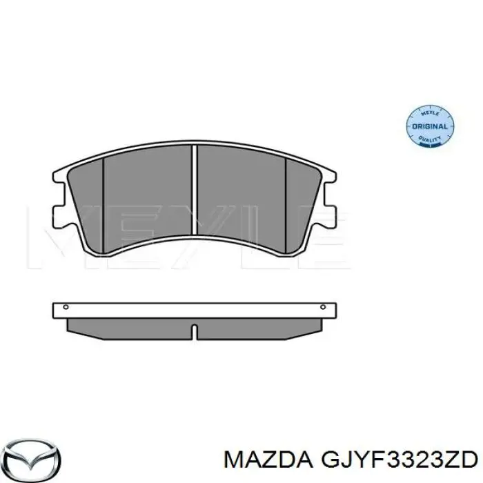 Колодки гальмівні передні, дискові GJYF3323ZD Mazda