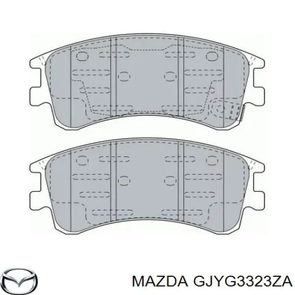Гальмівні колодки Mazda GJYG3323ZA ціна, від 17.50 USD