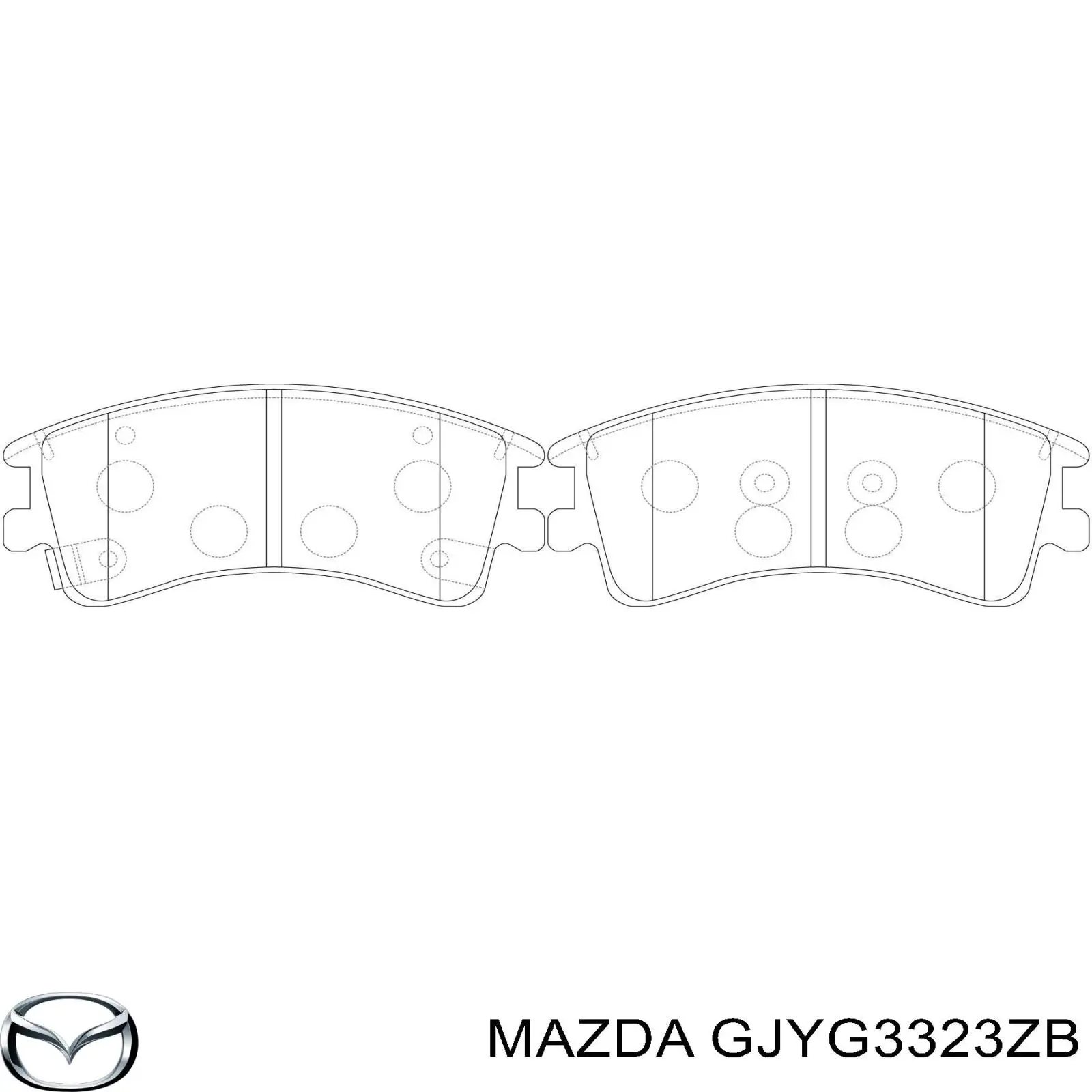 Передні тормозні колодки GJYG3323ZB Mazda