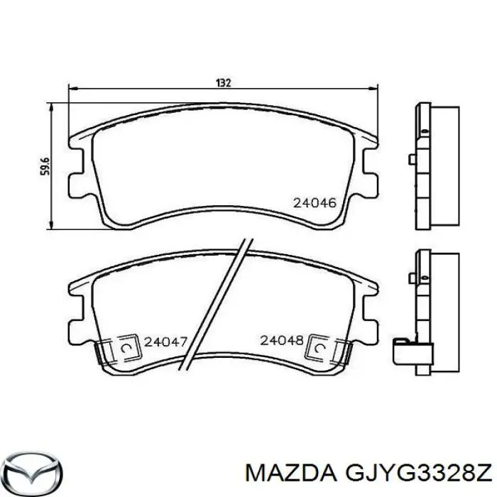 Гальмівні колодки Mazda GJYG3328Z ціна, від 23.68 USD