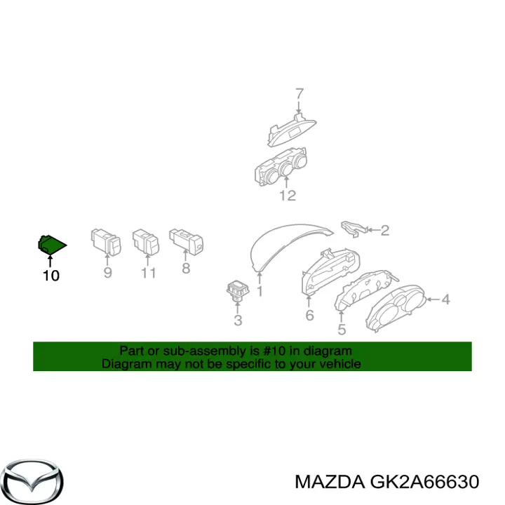  Mazda GK2A66630 ціна, від 8.47 USD