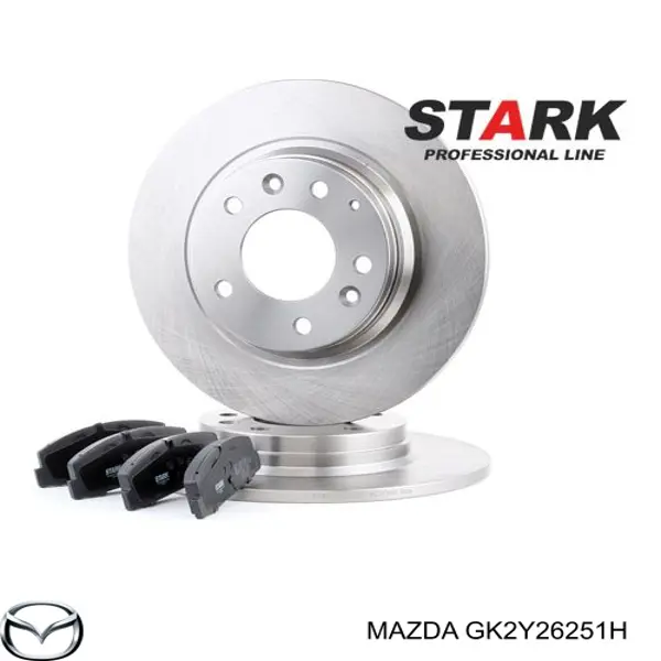 Задні дискові гальма Mazda GK2Y26251H ціна, від 29.13 USD