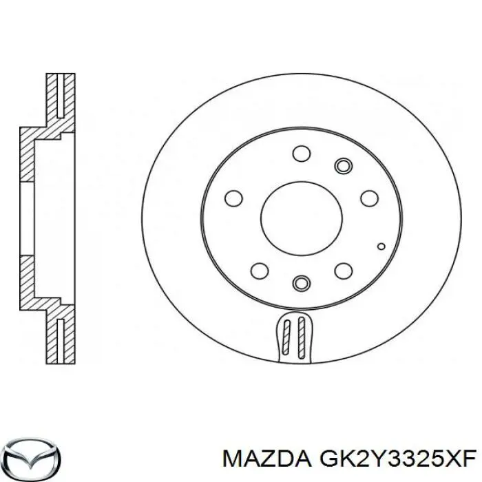 GK2Y3325XF Mazda диск гальмівний передній
