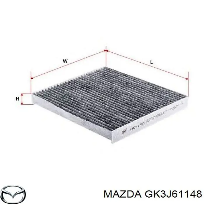 Фільтр салону GK3J61148 Mazda