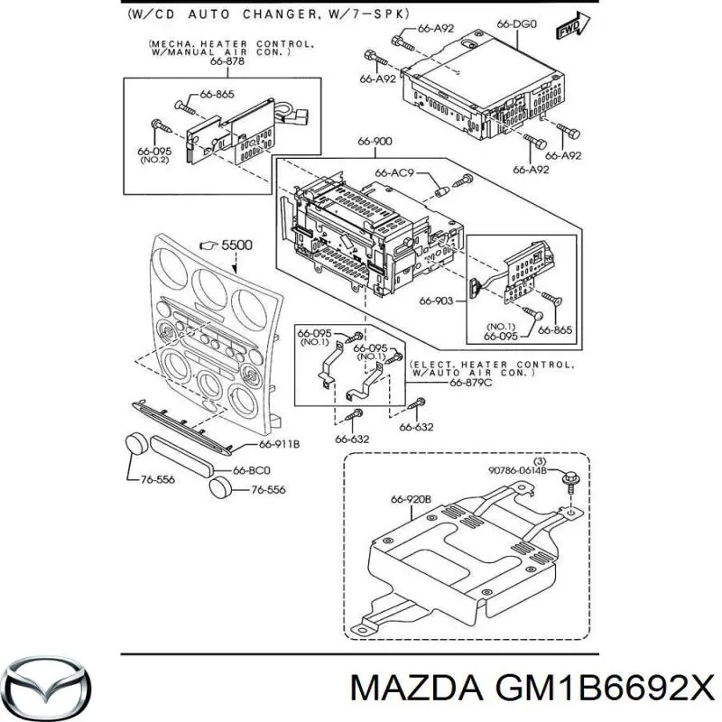 Купити GM1B6692X Mazda Підсилювач звуку аудіосистеми
