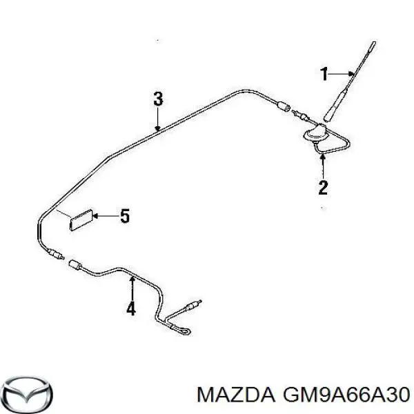 Шток антени Mazda GM9A66A30 ціна, від 38.01 USD