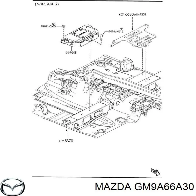 Купити GM9A66A30 Mazda Шток антени