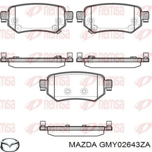 Купити GMY02643ZA Mazda Задні колодки