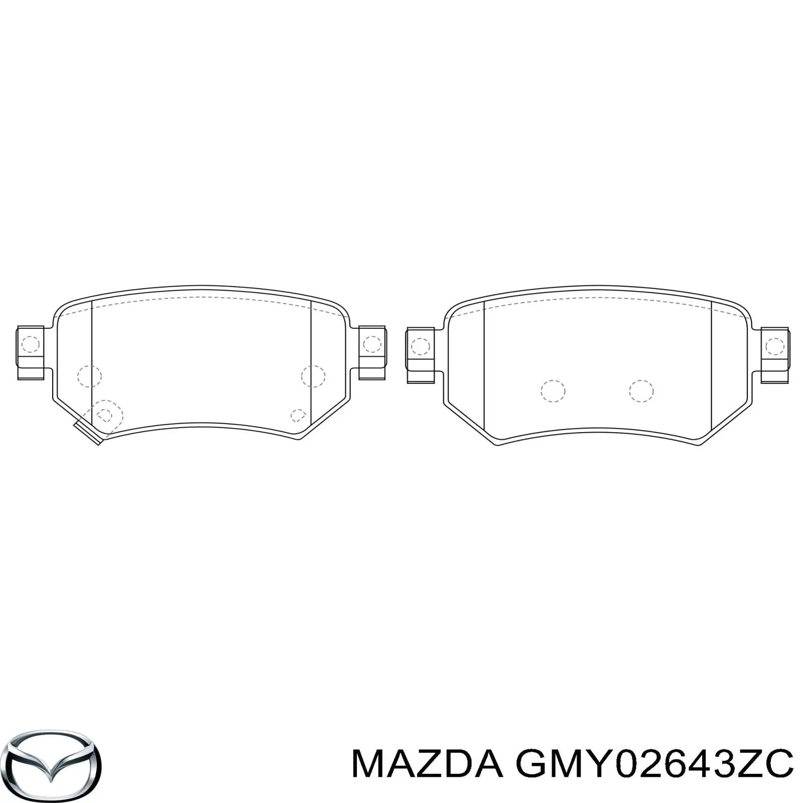 Колодки гальмові задні, дискові GMY02643ZC Mazda