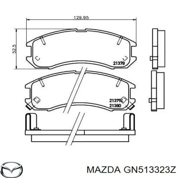 Колодки гальмівні передні, дискові GN513323Z Mazda