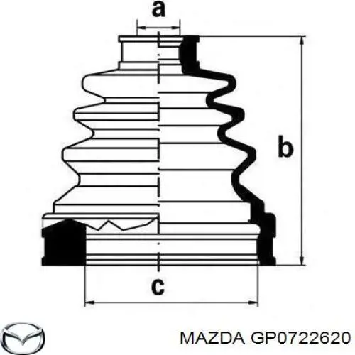 Шарнір кутових швидкостей передній лівий Mazda GP0722620 ціна, від 674.61 USD