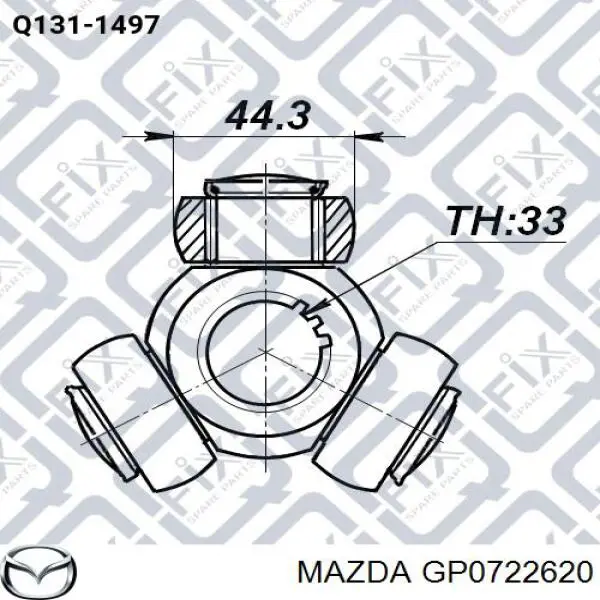 ШРКШ внутрішній, передній, лівий GP0722620 Mazda