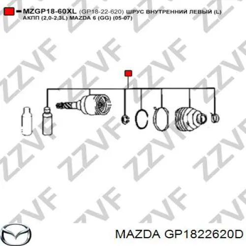 ШРКШ внутрішній, передній, лівий GSP 602832 ціна, від 47.85 USD
