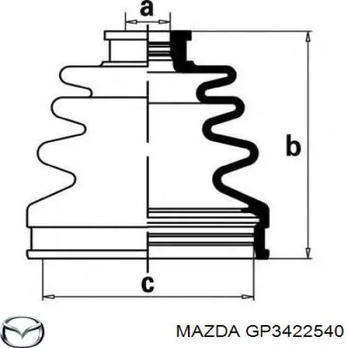 Пильник ШРКШа внутрішній лівий GP3422540 Mazda