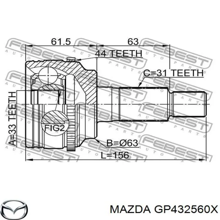 Шарнір кутових швидкостей передній лівий Q-fix Q1311563 ціна, від 70.38 USD