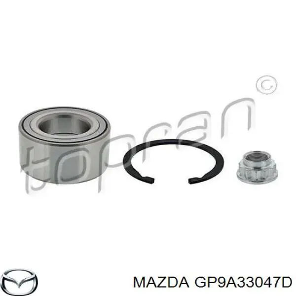 Комплект підшипник маточини передньої Mazda GP9A33047D ціна, від 28.20 USD