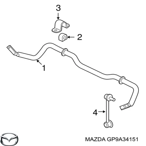 Стабілізатор передньої підвіски на Mazda 6 MPS GG