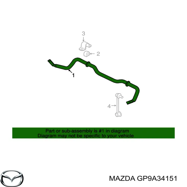 Стабілізатор передній Mazda 6 MPS (GG) (Мазда 6)