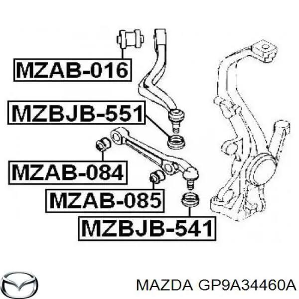 GP9A34460A Mazda Сайлентблок переднього нижнього важеля
