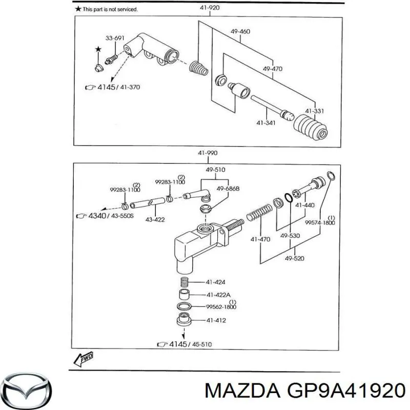 GP9A41920 Mazda Циліндр зчеплення робочий