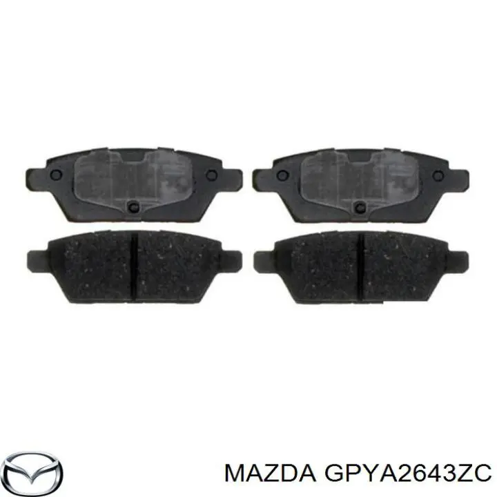 Купити GPYA2643ZC Mazda Задні колодки