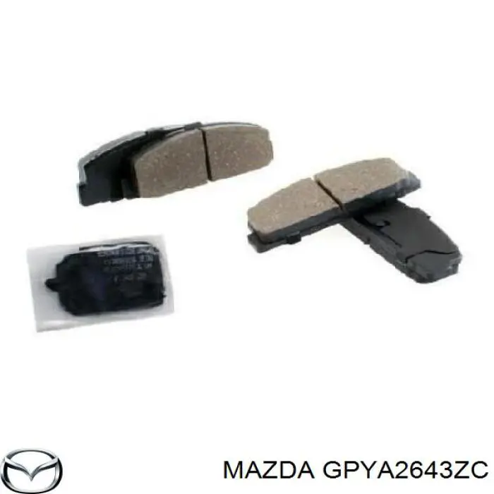 Задні гальмівні колодки GPYA2643ZC Mazda