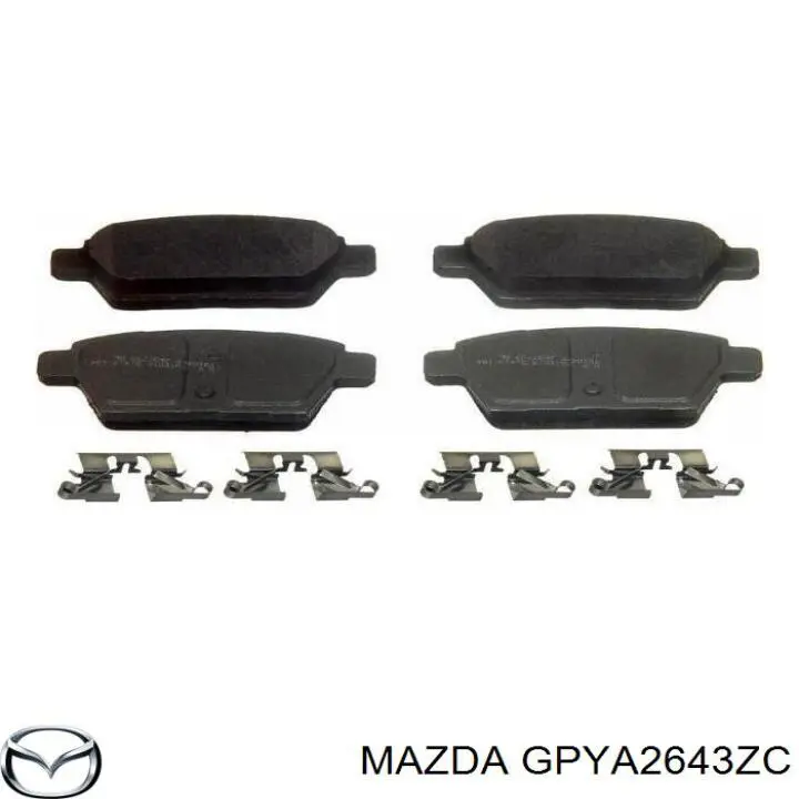 GPYA2643ZC Mazda Колодки гальмівні задні, дискові
