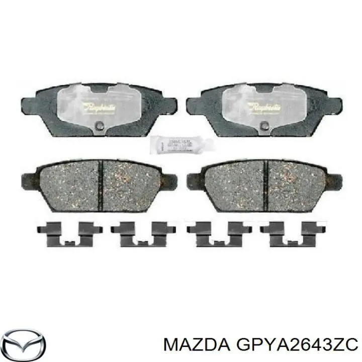 Задні гальмівні колодки Mazda GPYA2643ZC ціна, від 19.65 USD