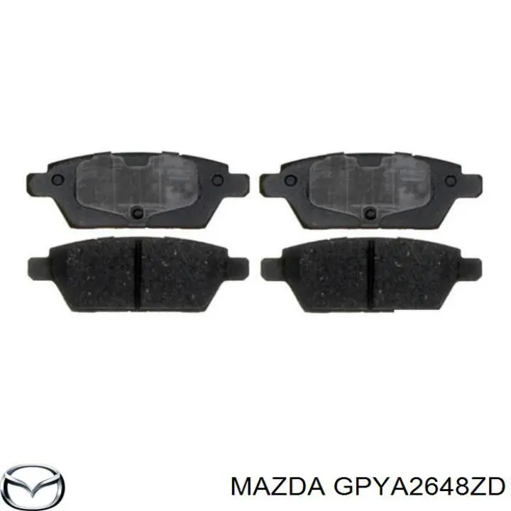 GPYA2648ZD Mazda колодки гальмові задні, дискові