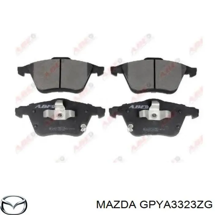 GPYA3323ZG Mazda колодки гальмівні передні, дискові