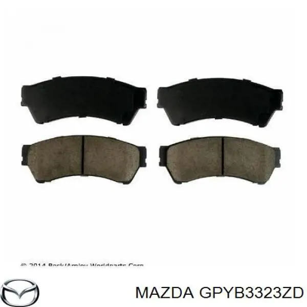Гальмівні колодки Mazda GPYB3323ZD ціна, від 25.37 USD