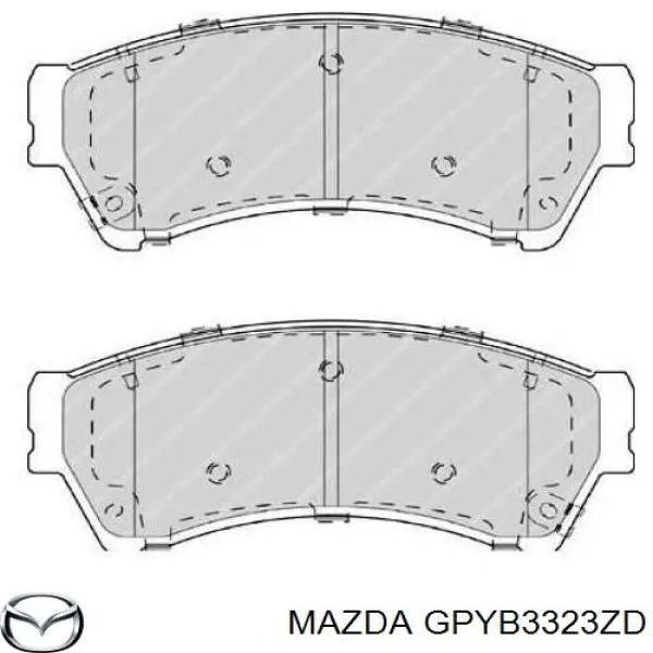 GPYB3323ZD Mazda Передні гальмівні колодки