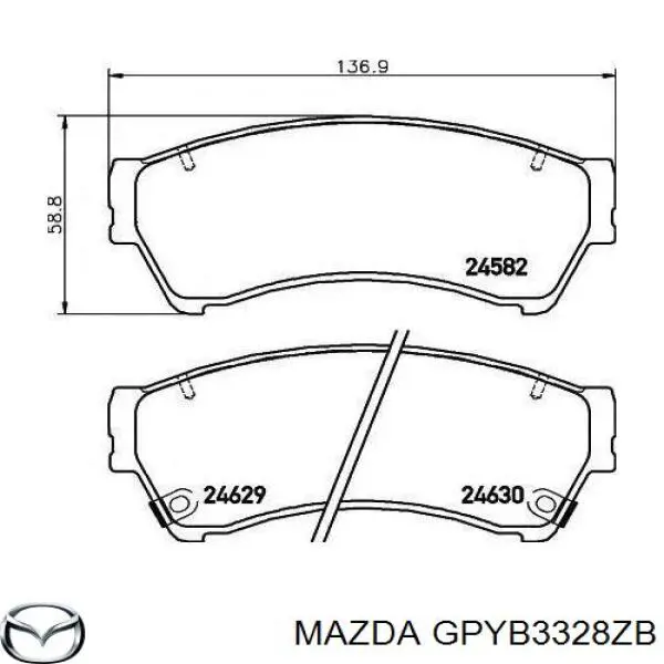 Купити GPYB3328ZB Mazda Колодки гальмівні передні, дискові