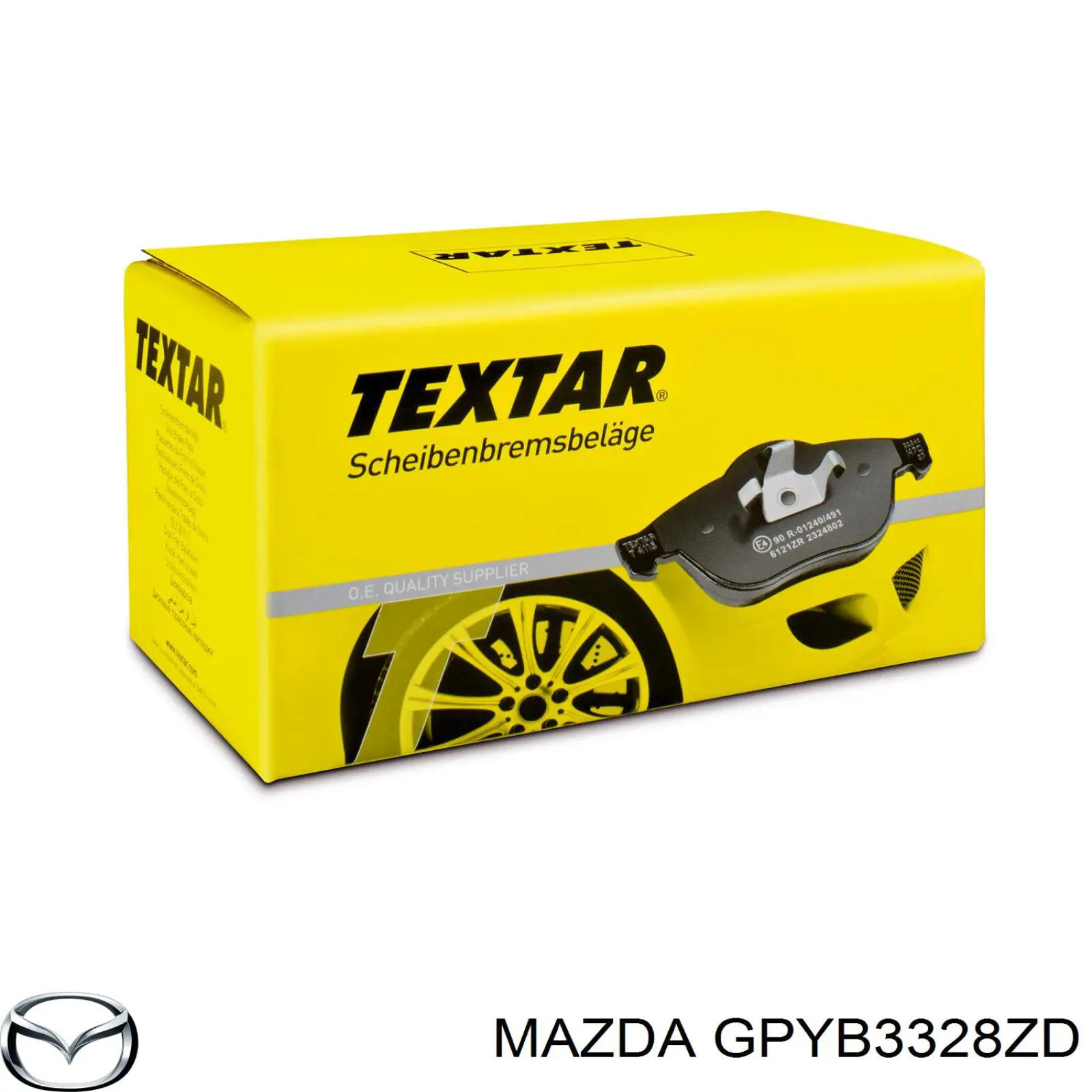 Передні тормозні колодки GPYB3328ZD Mazda