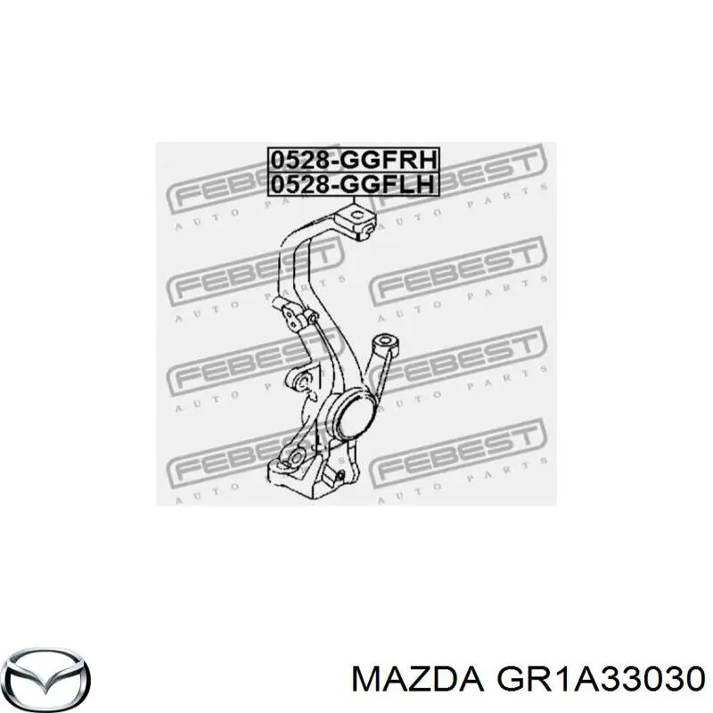 Цапфа передня ліва Mazda GR1A33030 ціна, від 35.46 USD