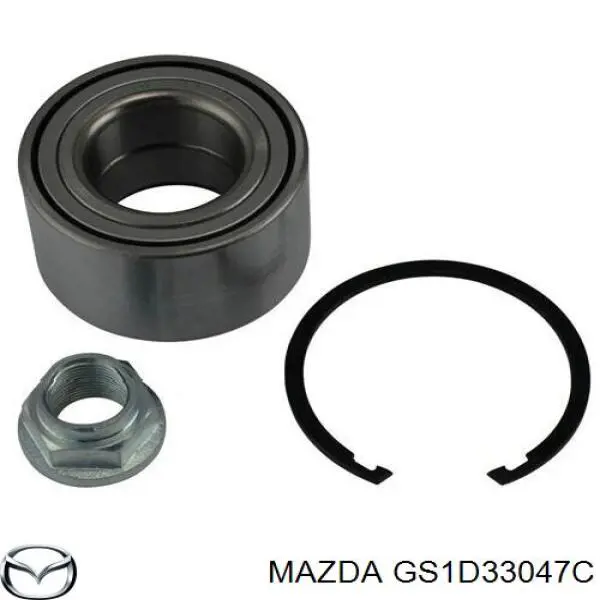 Комплект підшипник маточини передньої Mazda GS1D33047C ціна, від 36.03 USD