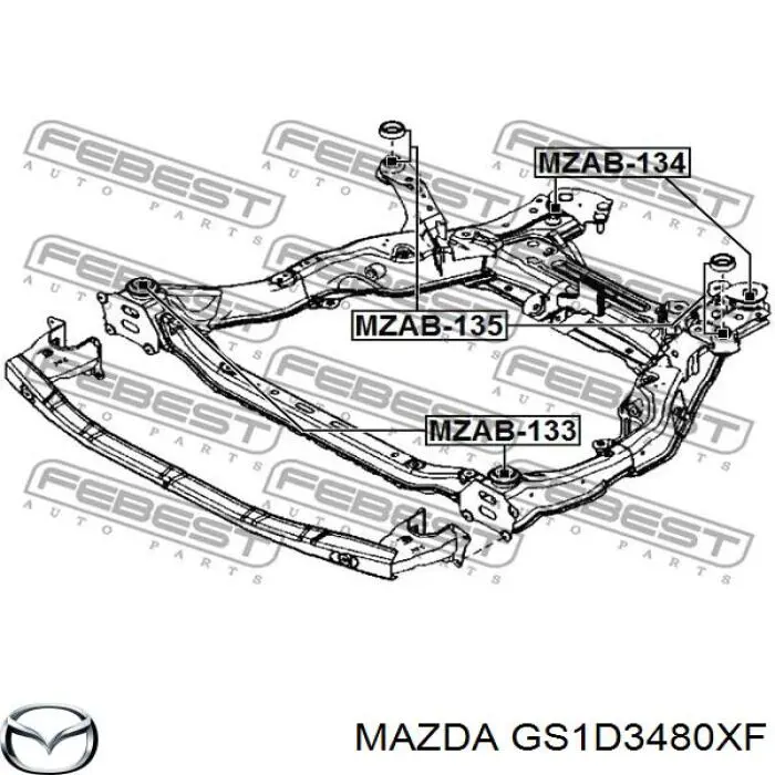 Купити GS1D3480XF Mazda Підрамник передній